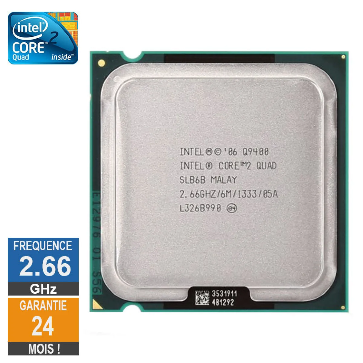 Intel Core 2 Quad Q9400 Reconditionné - Intel reconditionné disponible sur Rue du Commerce Seconde Vie